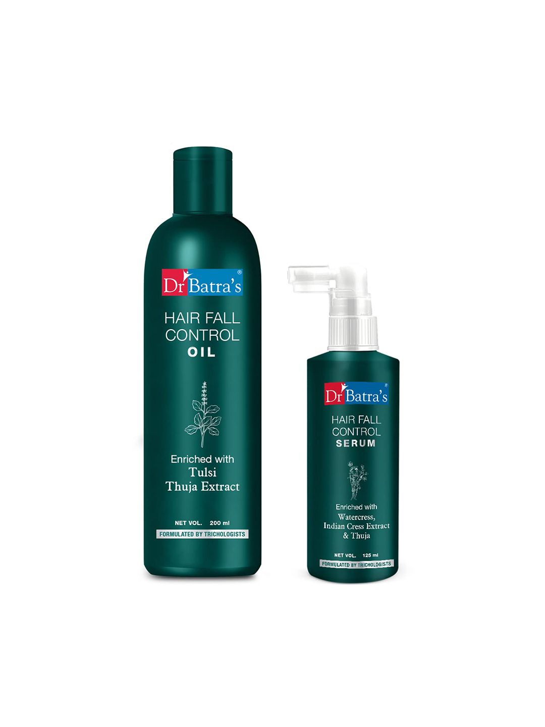Dr. Batras Combo Of Hair Fall Control Oil 200ml & Hair Fall Control Serum 125ml