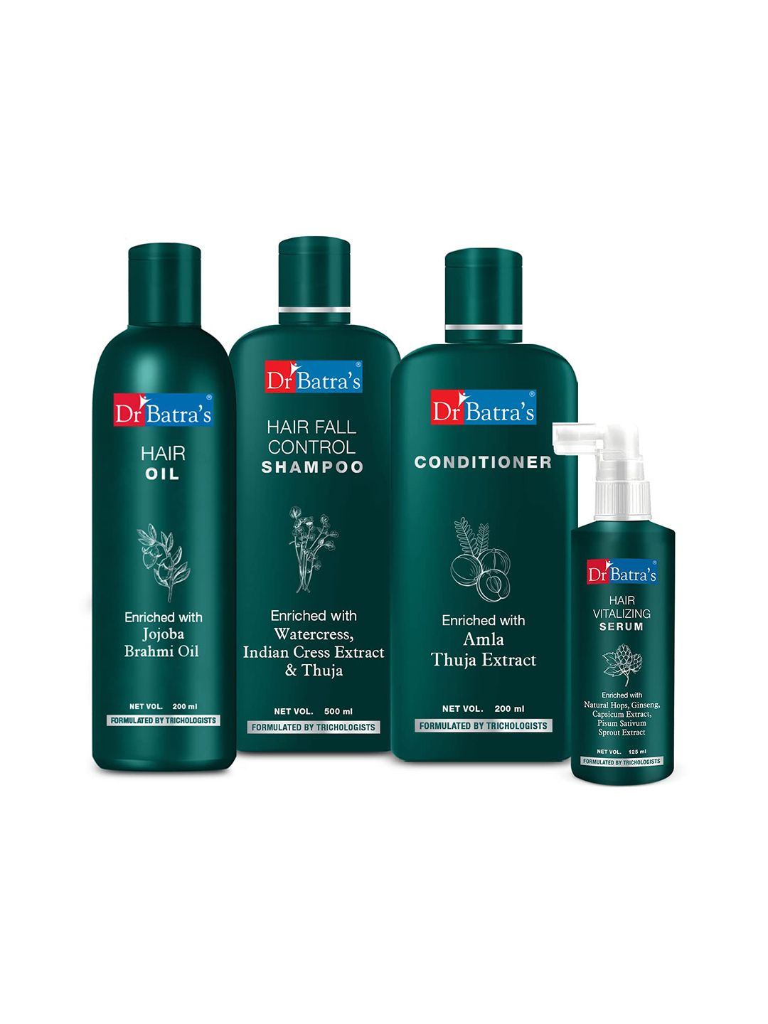Dr. Batras Hair Vitalizing Serum + Hair Fall Control Shampoo + Hair Oil + Conditioner
