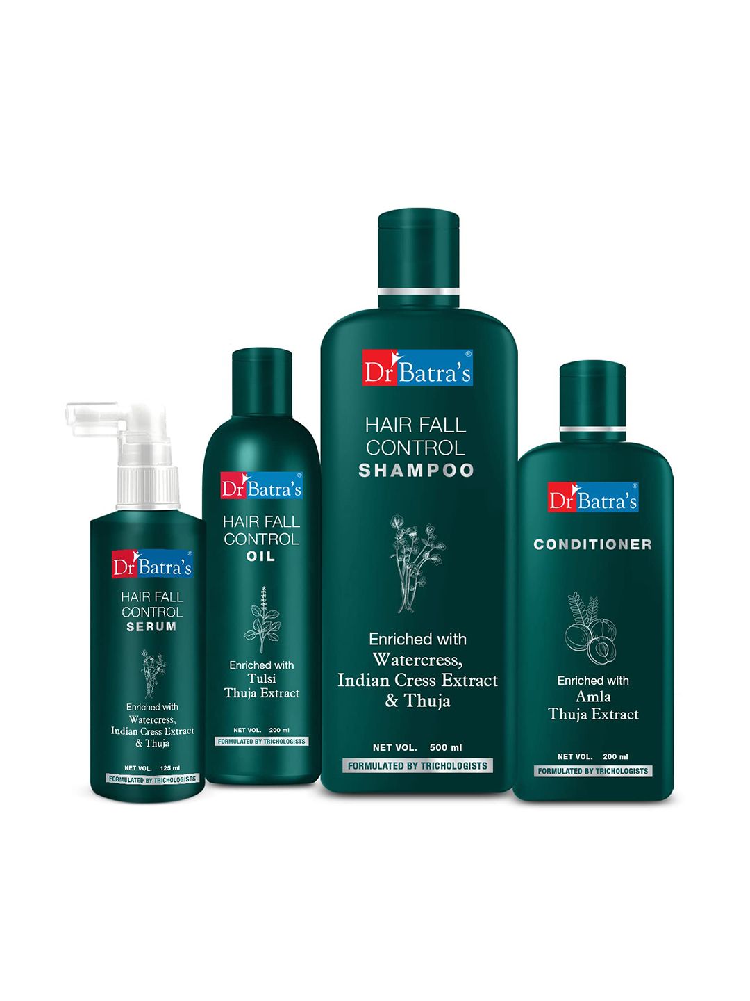 Dr. Batras Hair Fall Control Serum + Conditioner + Hair Oil + Hair Fall Control Shampoo