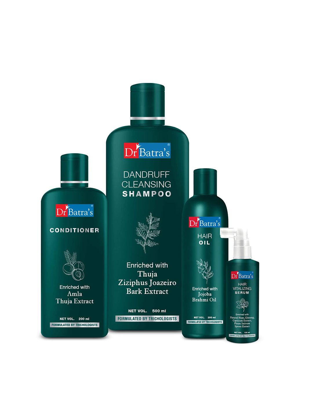 Dr. Batras Hair Vitalizing Serum + Dandruff Cleansing Shampoo + Hair Oil + Conditioner