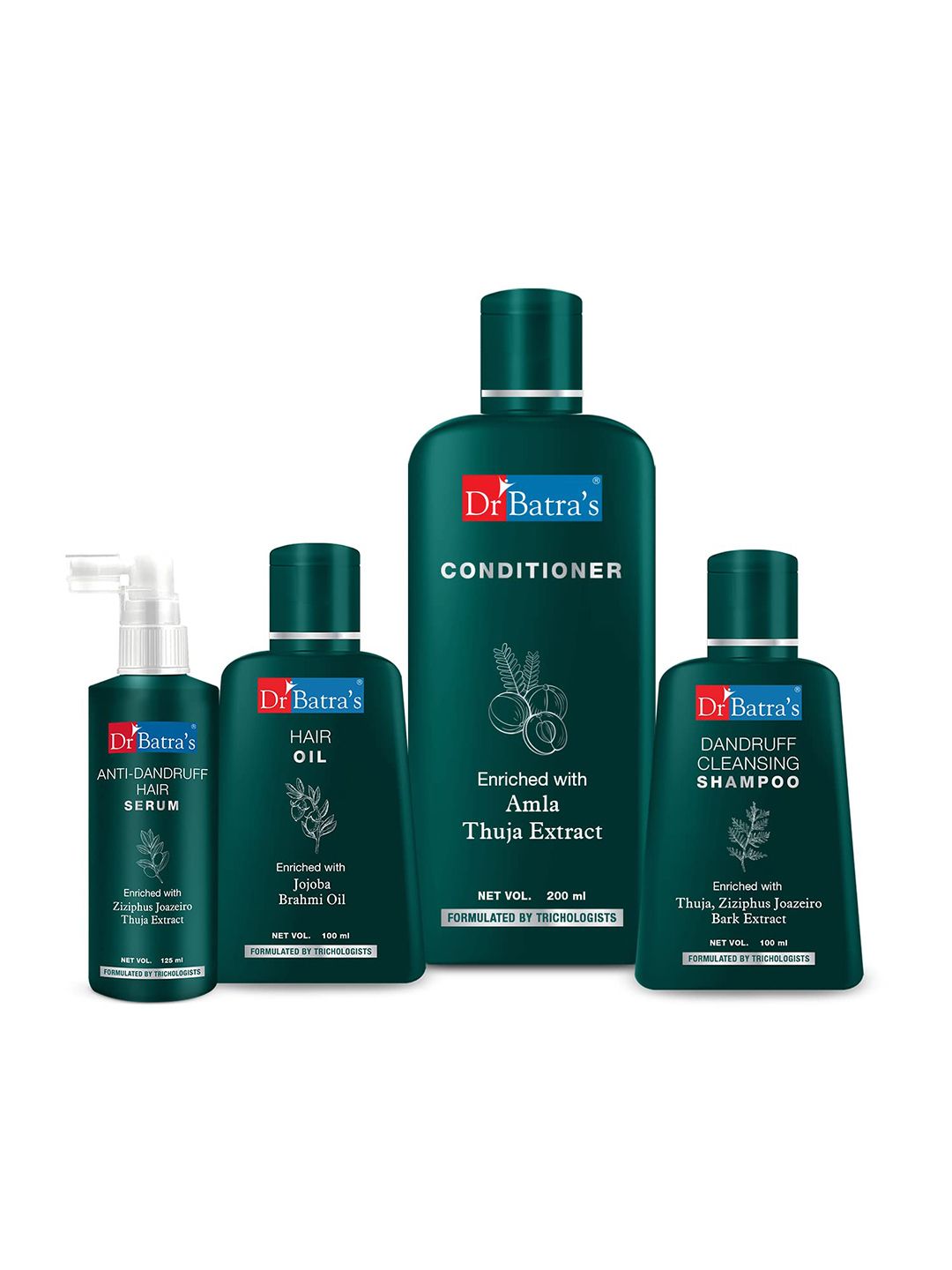 Dr. Batras Anti Dandruff Hair Serum + Conditioner + Hair Oil + Dandruff Cleansing Shampoo