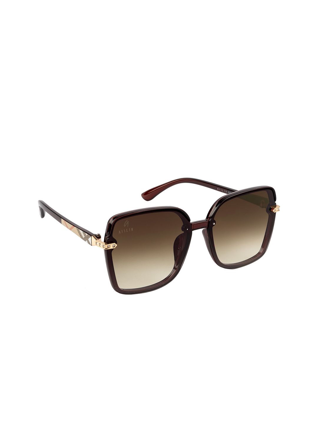 AISLIN Women Brown Lens Square Sunglasses with UV Protected Lens 14746-85-AS-3062 Price in India