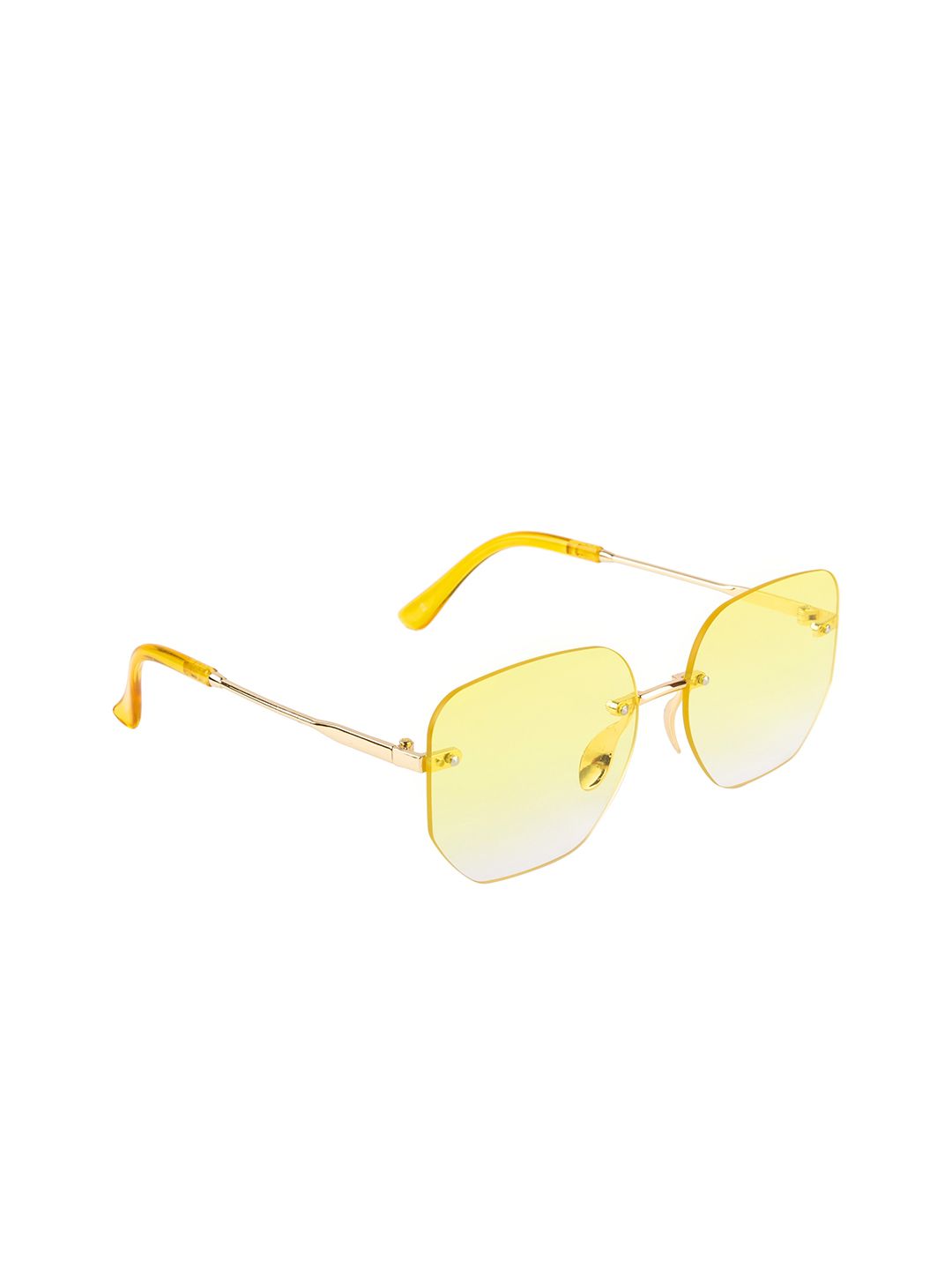 AISLIN Unisex Yellow Lens Square Sunglasses with UV Protected Lens 14887-89-AS-18022 Price in India