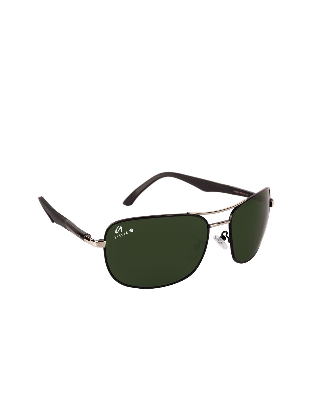 AISLIN Men Green Lens & Black Wayfarer Sunglasses with UV Protected Lens