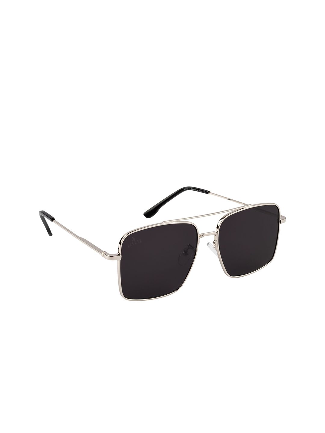 AISLIN Unisex Black Lens & Silver-Toned Wayfarer Sunglasses with UV Protected Lens Price in India