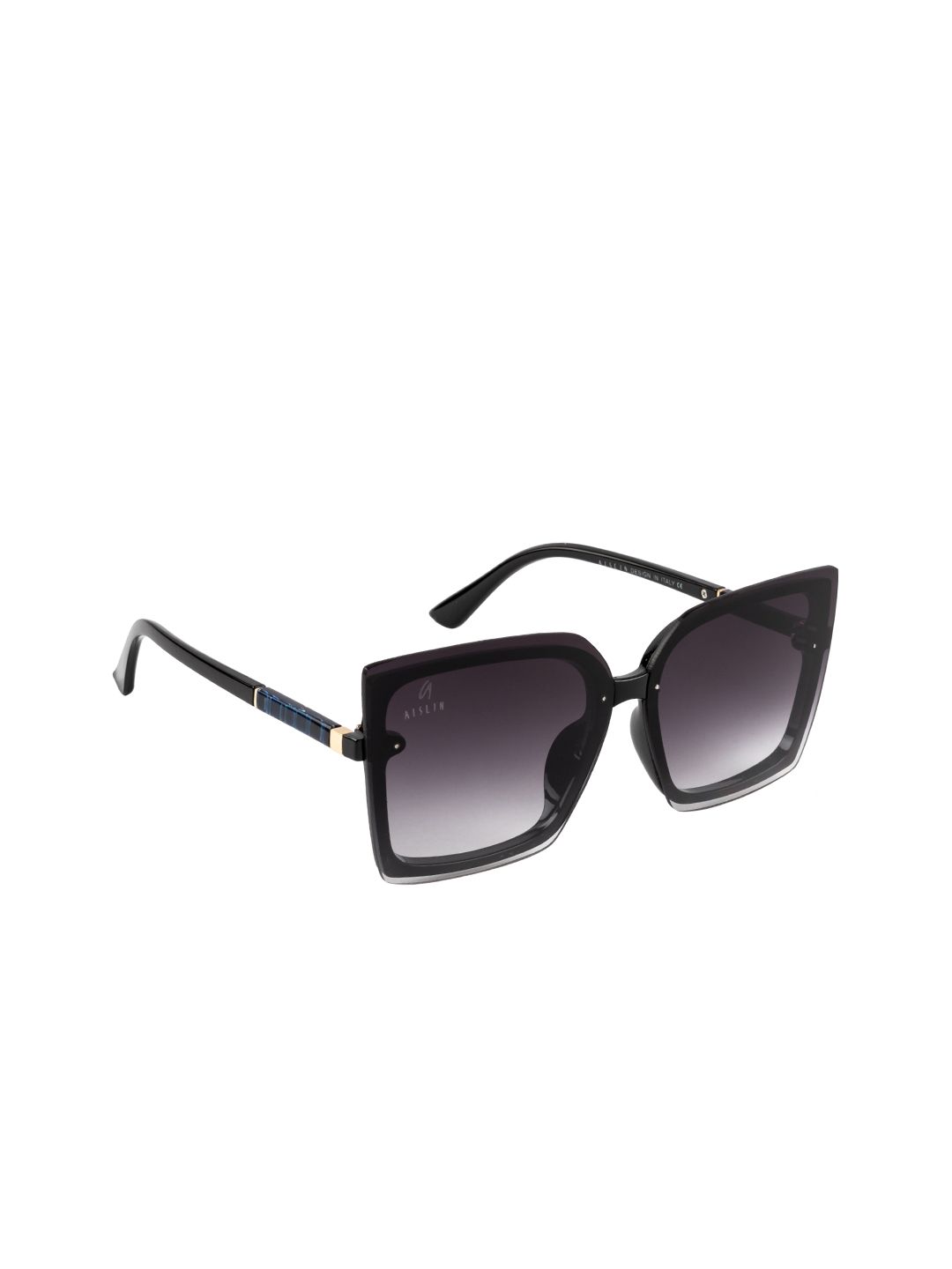 AISLIN Women Grey Lens & Black Butterfly Sunglasses with UV Protected Lens Price in India