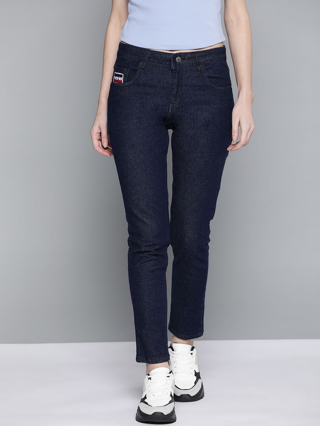 Harvard Women Black Slim Fit Stretchable Jeans Price in India