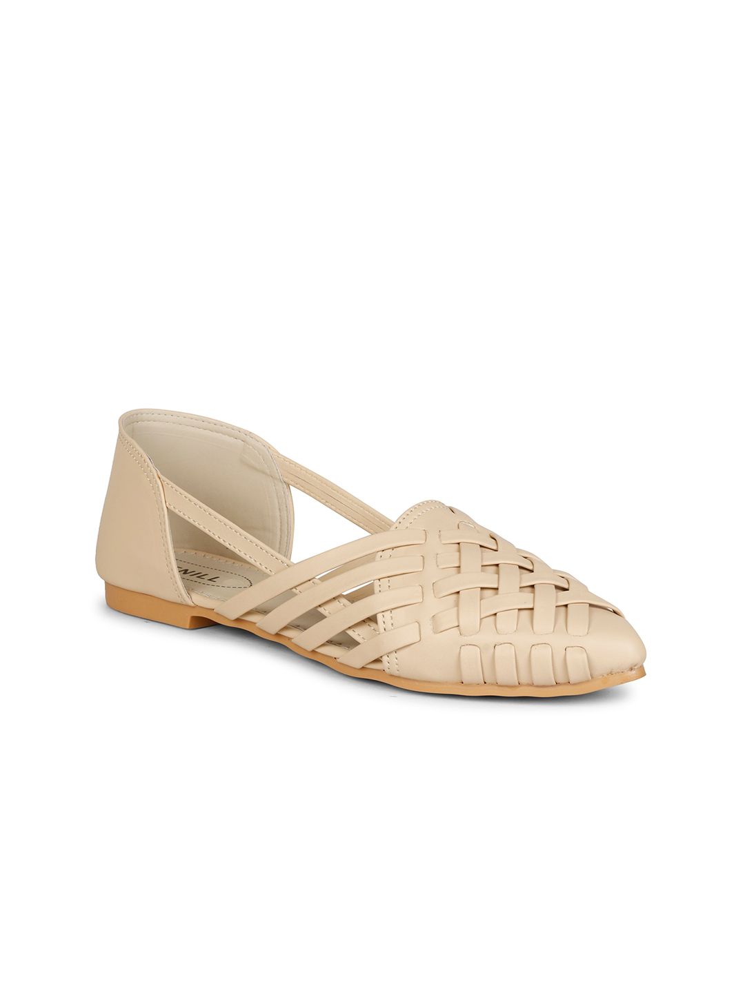 Denill Women Cream-Coloured Gladiators Flats