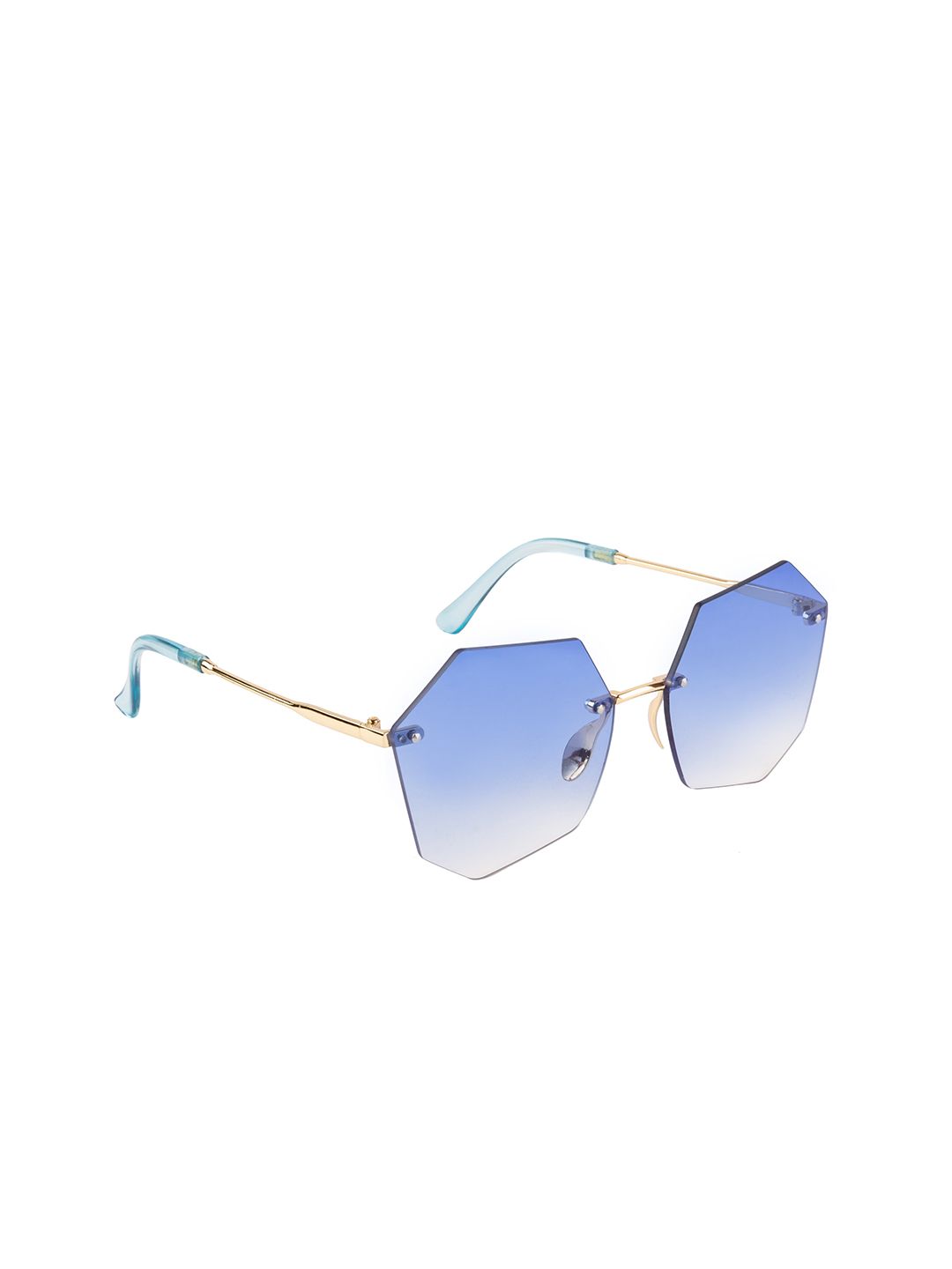 AISLIN Unisex Blue Lens & Gold-Toned Other Sunglasses with UV Protected Lens Price in India