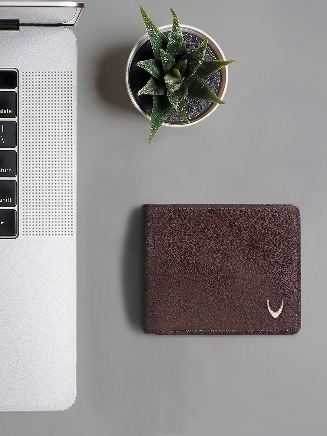 Hidesign Hidesign Men Brown Leather Two Fold Wallet
