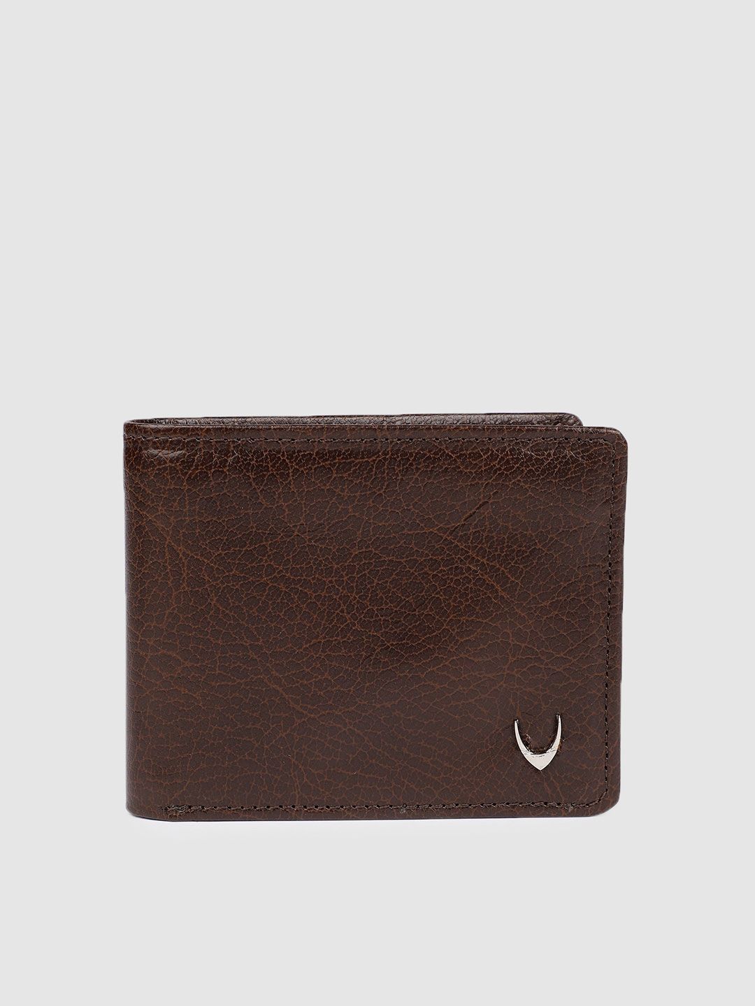 Hidesign Hidesign Men Brown Textured Leather Two Fold Wallet