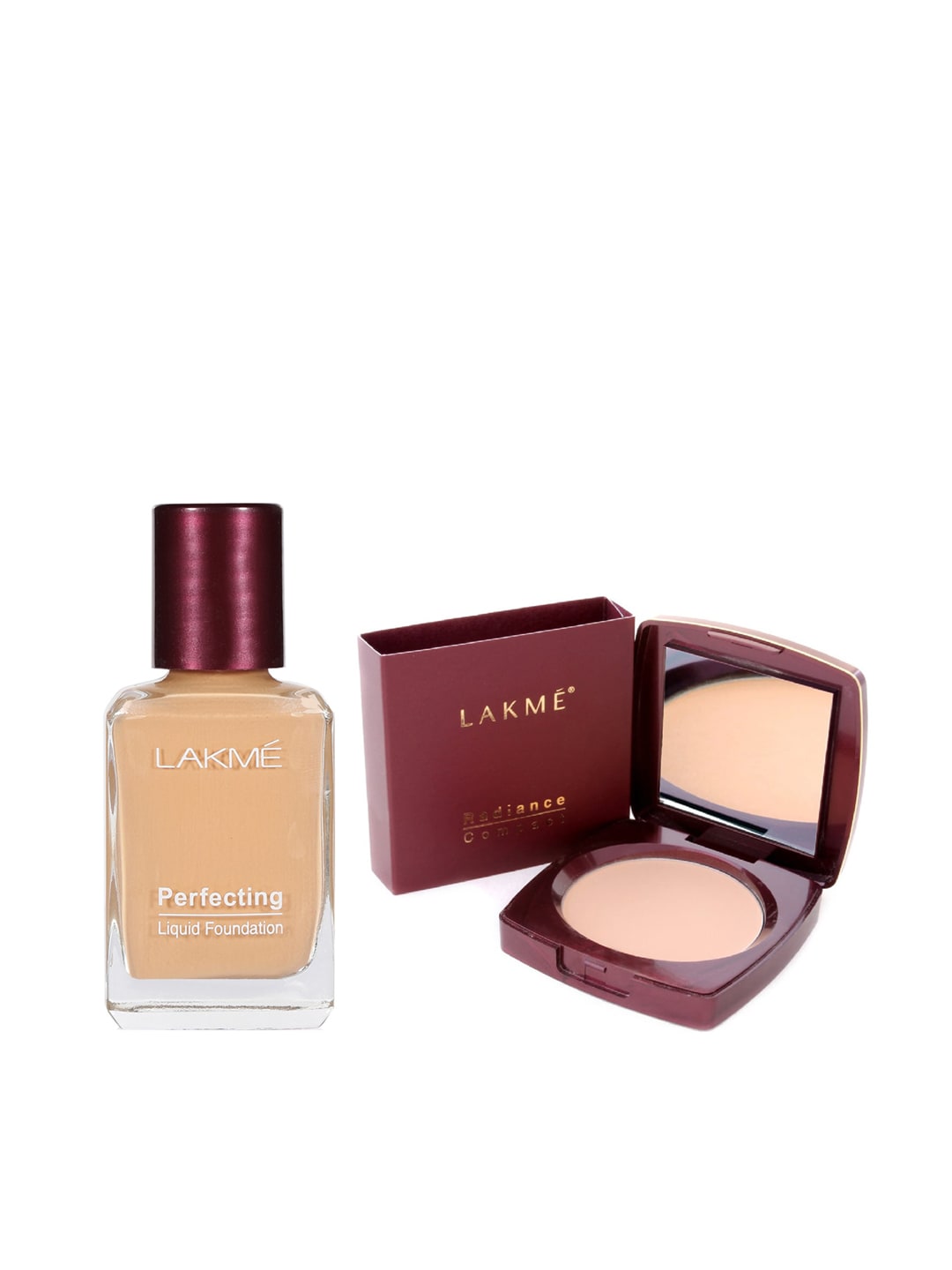 Lakme Set of Perfecting Liquid Foundation & Radiance Complexion Compact Price in India