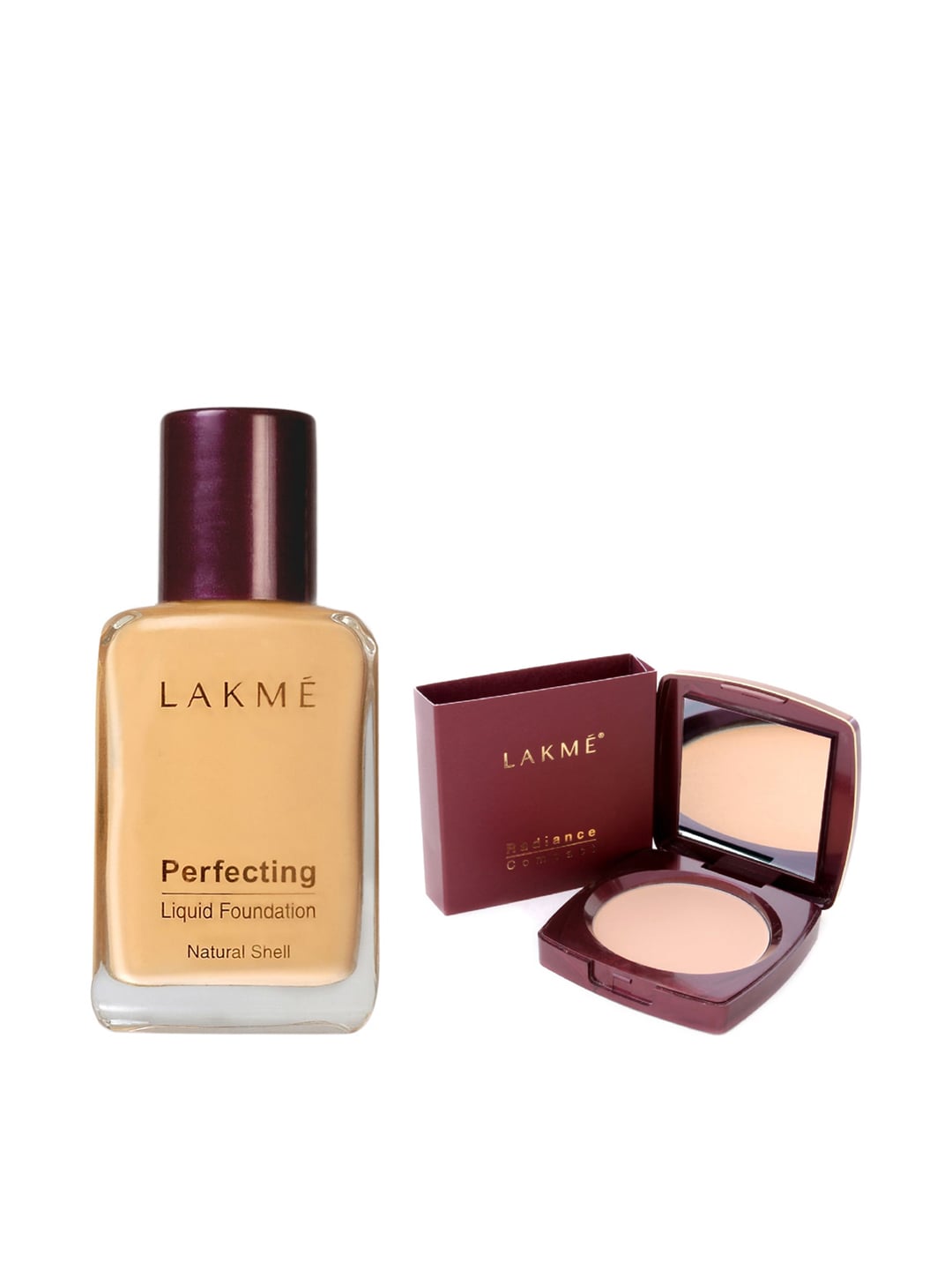 Lakme Set of Perfecting  Liquid Foundation & Radiance Complexion Compact Price in India