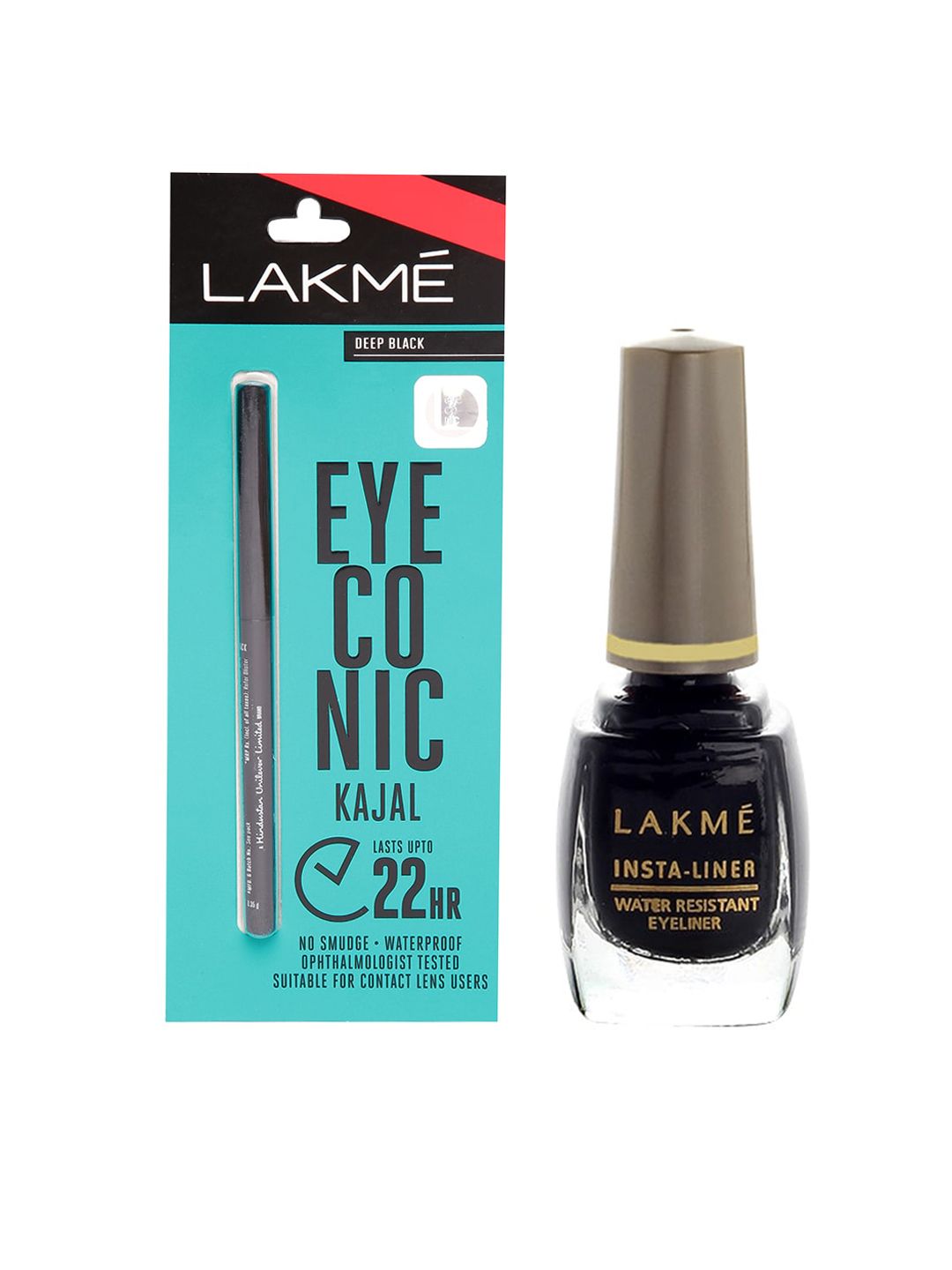 Lakme Set of Insta Eye Liner & Eyeconic Kajal Price in India