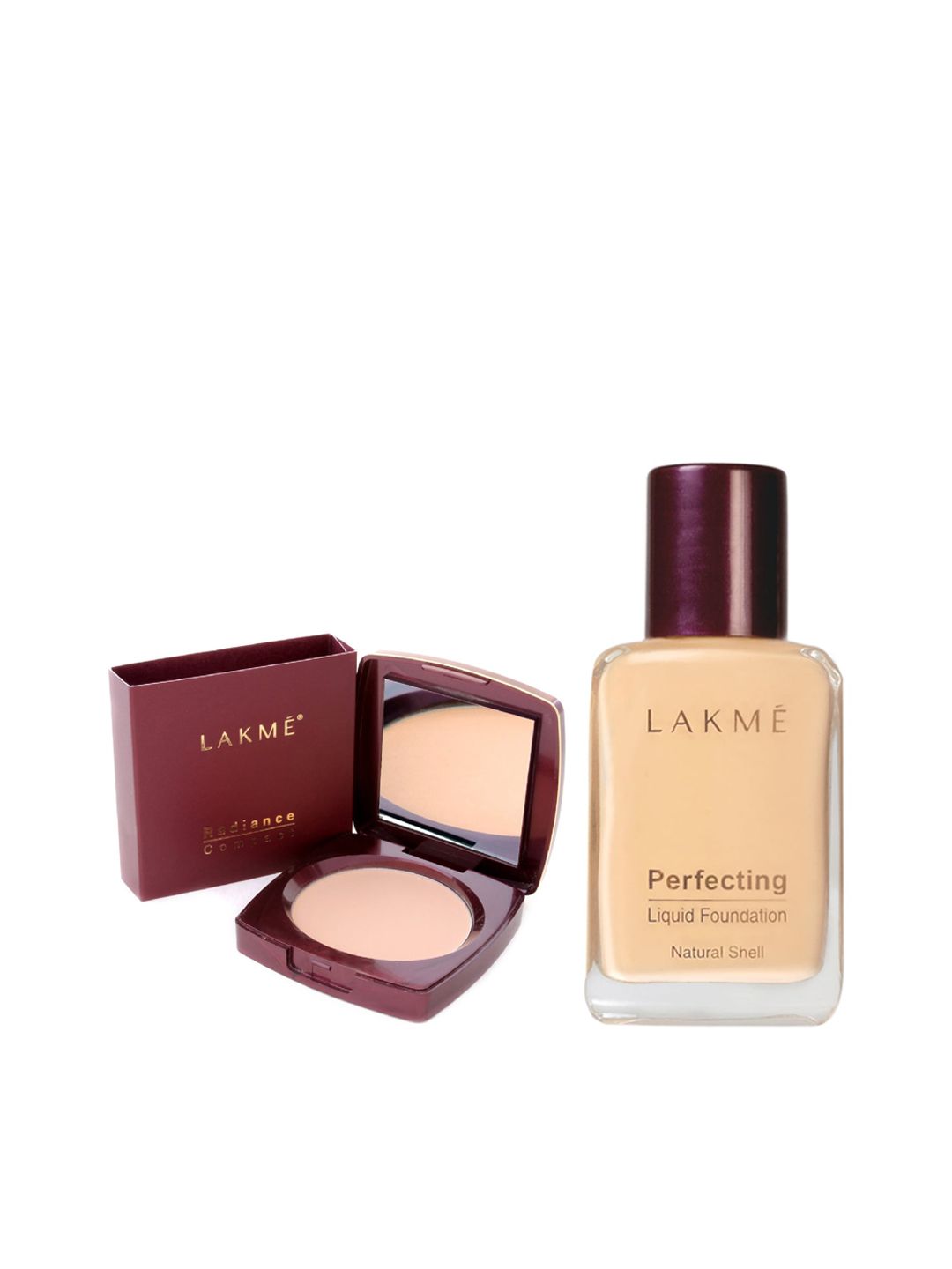 Lakme Set of Perfecting Liquid Foundation & Radiance Complexion Compact Price in India