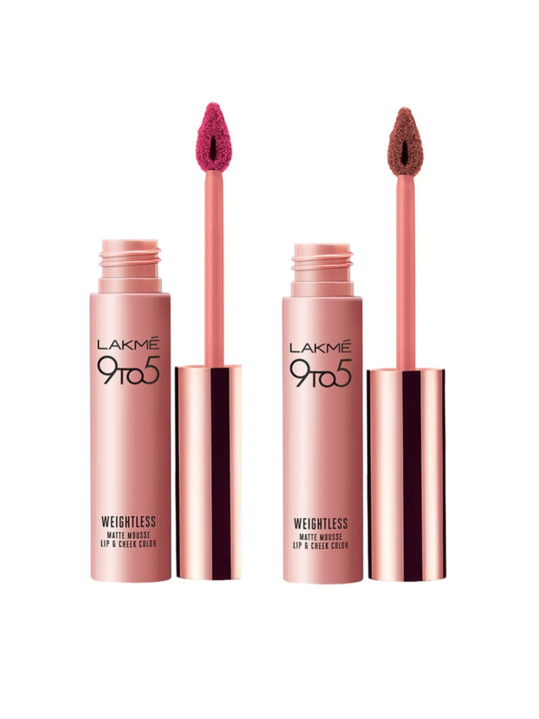 Lakme Set of 2 Mousse Lip & Cheek Color Lipstick Price in India