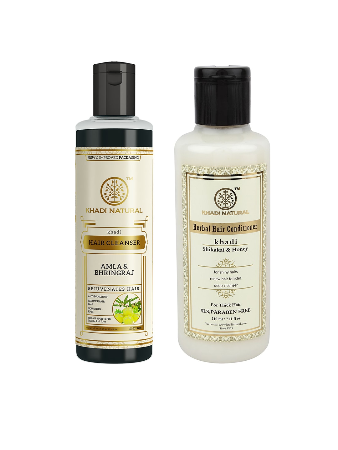 Khadi Natural Amla & Bhringraj Hair Cleanser & Shikakai & Honey Herbal Hair Conditioner Price in India