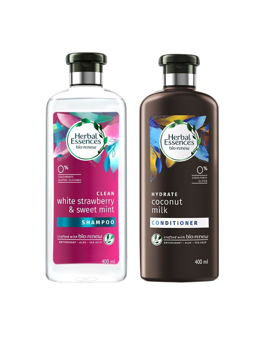 Herbal Essences Set of Strawberry & Sweet Mint Shampoo & Coconut Milk Conditioner Price in India
