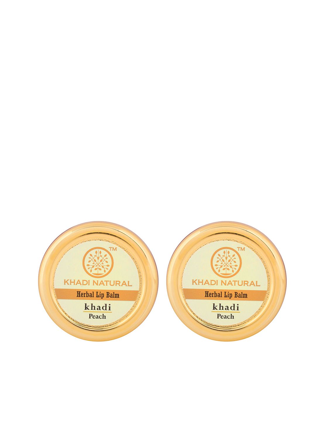 Khadi Natural Set of 2 Herbal Lip Balm - Peach Price in India