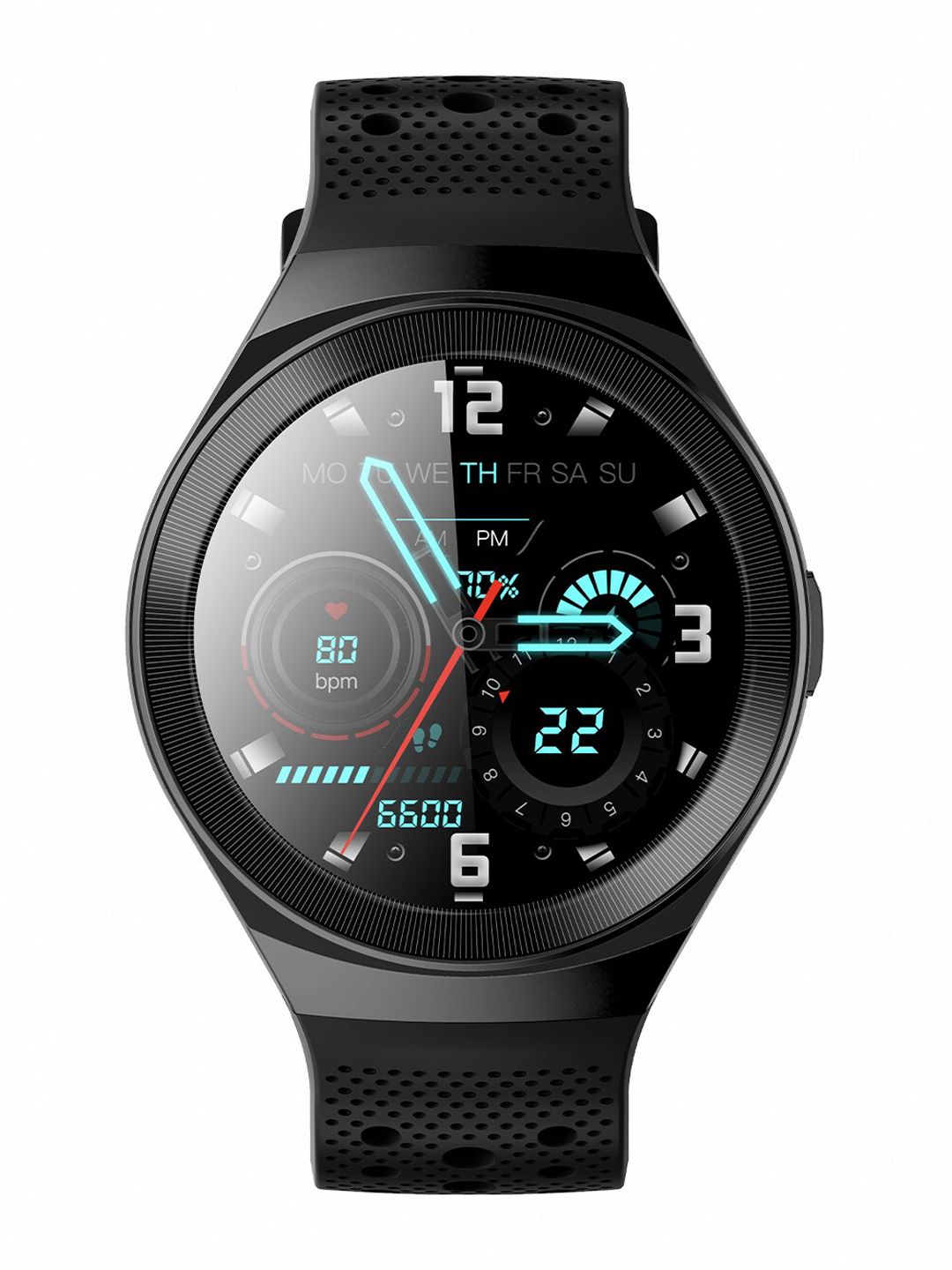 CrossBeats Unisex Black Orbit Sports Bluetooth In-App GPS Multiple Tracking Smart Watch Price in India