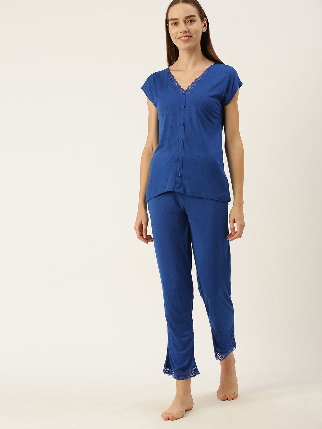 Slumber Jill Women Blue Night suit Price in India