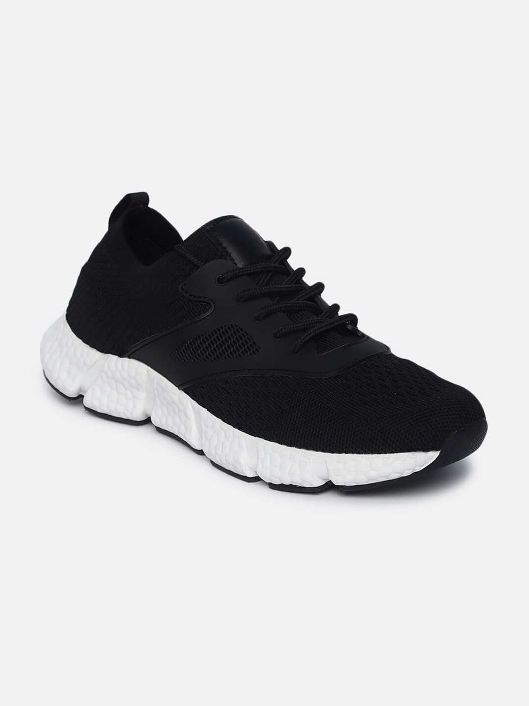 shoexpress Women Black Textile Walking Non-Marking Shoes Price in India