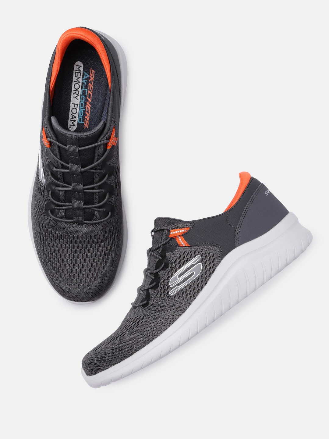 Skechers Men Charcoal Black Ultra Flex 2.0- Kerlem Sneakers