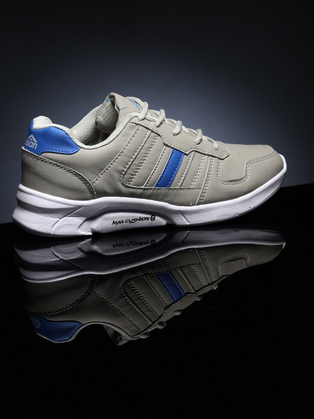 ASIAN Men Grey Running Non-Marking Shoes