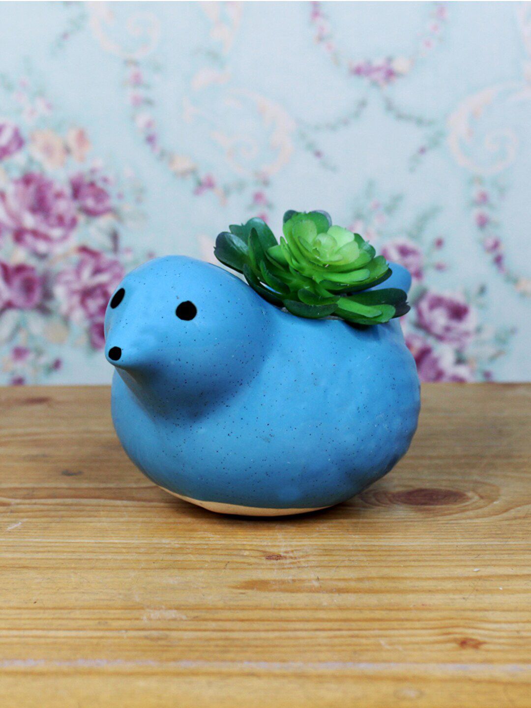 Wonderland Blue Ceramic Bird Garden Pot Price in India