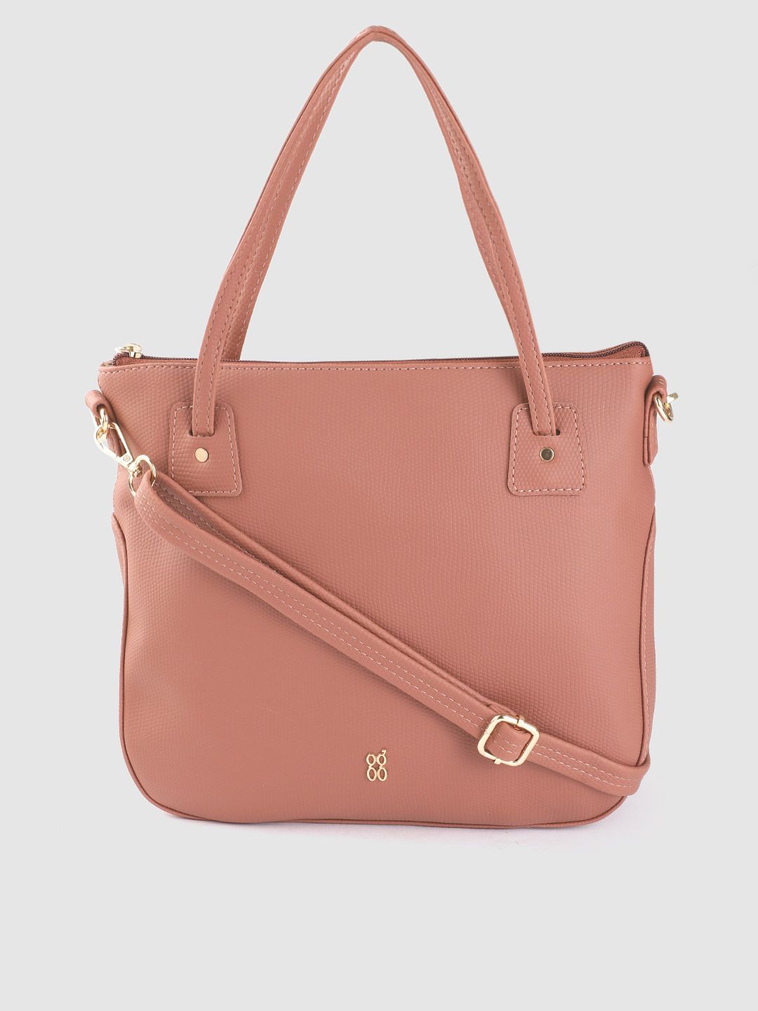 Baggit Dusty Pink Textured Handheld Bag Price in India