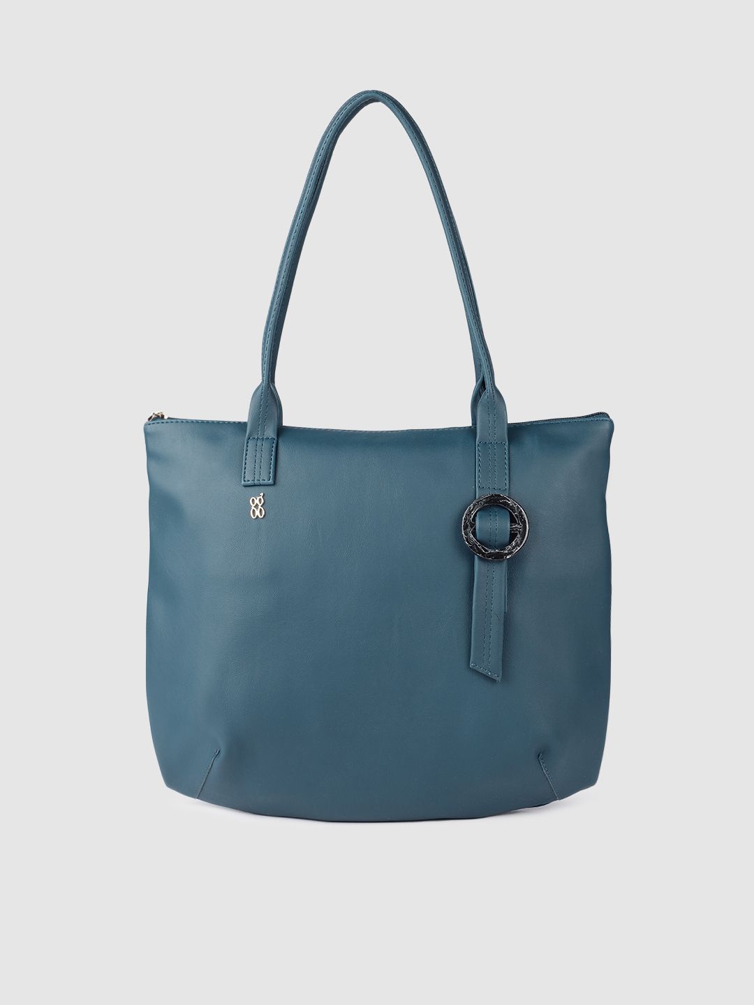 Baggit Teal Blue Solid Structured Shoulder Bag Price in India