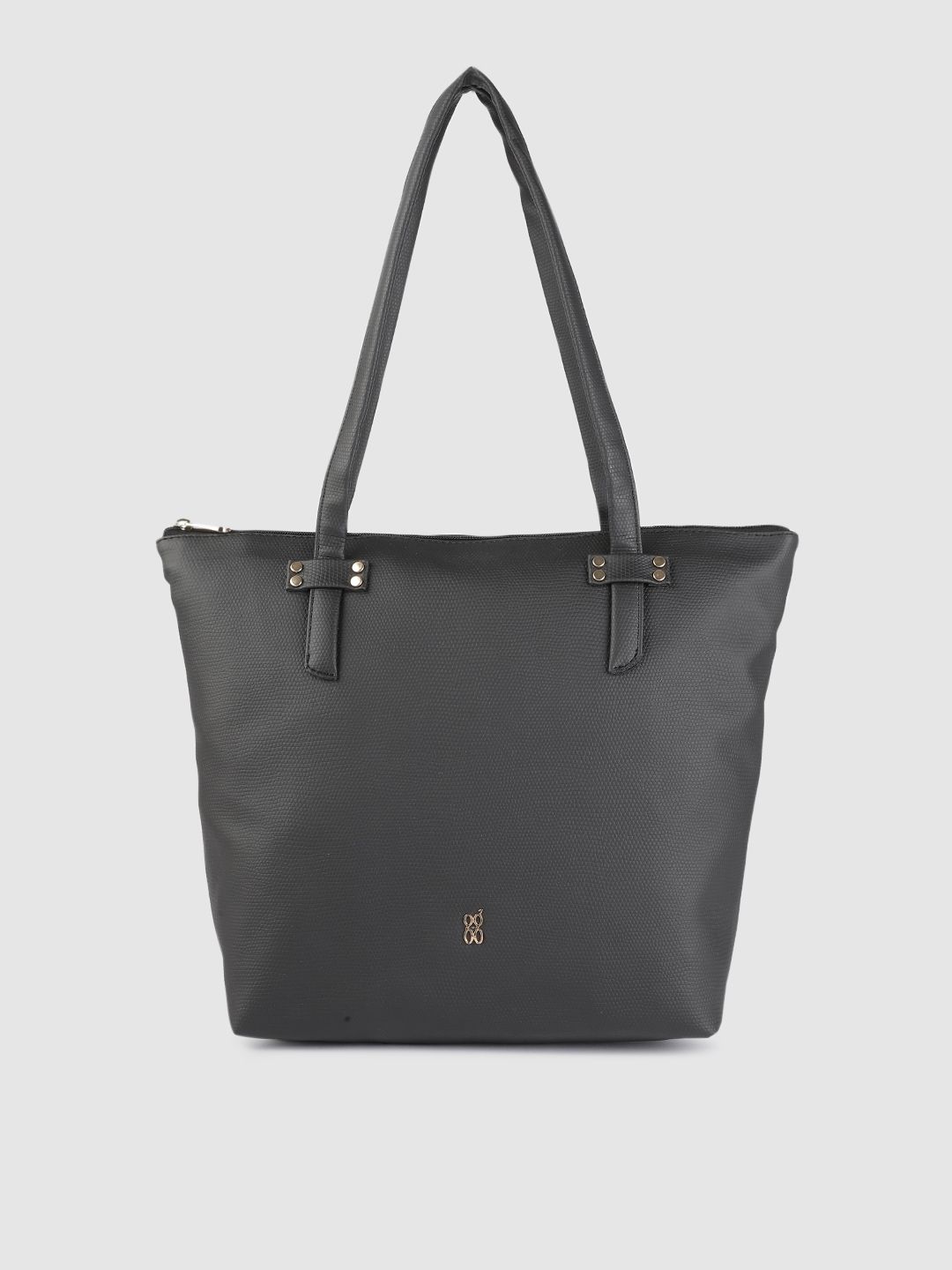 Baggit Black Solid Structured Shoulder Bag Price in India