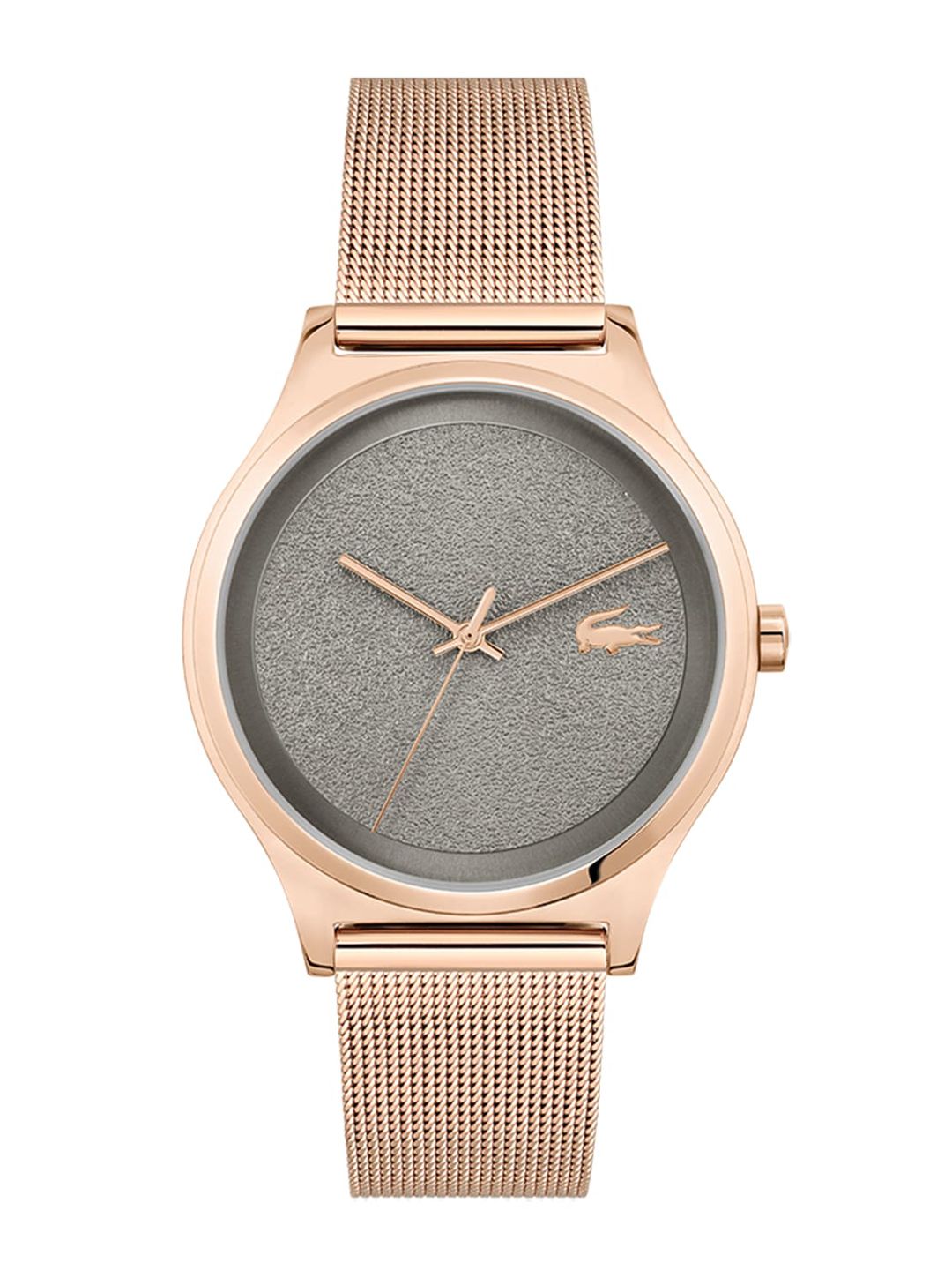 Lacoste Women Grey Brass Dial & Rose Gold Toned Stainless Steel Analogue Watch 2001193 Price in India