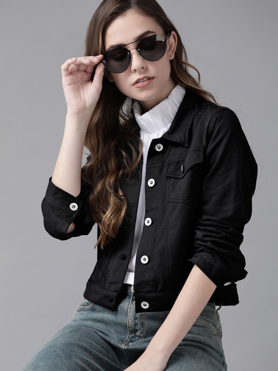 Roadster Women Black Solid Tailored Jacket Price in India