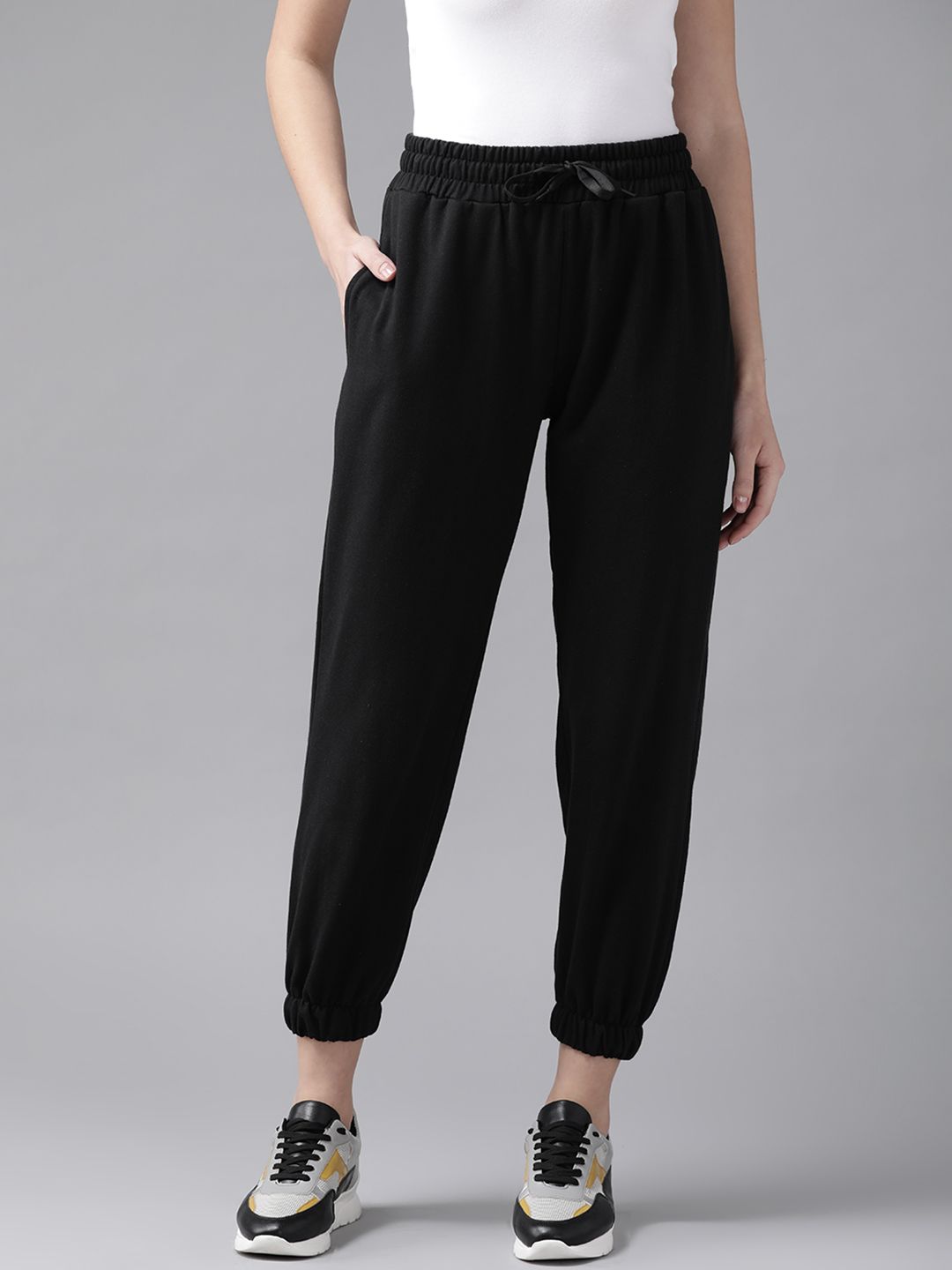 Roadster Women Black Solid Joggers Price in India