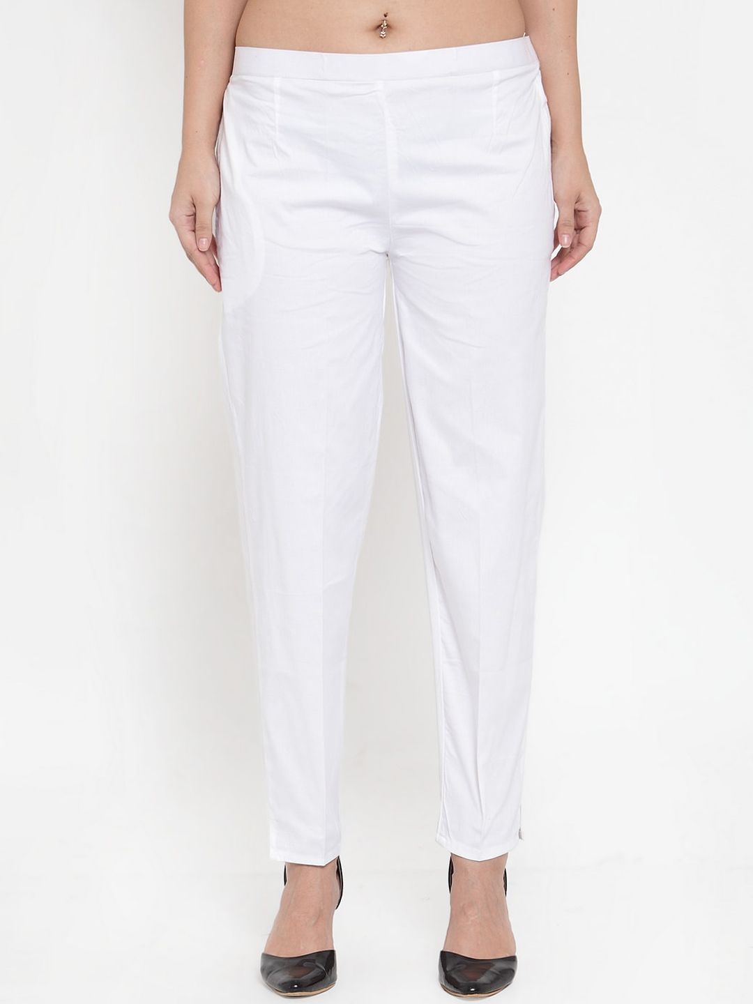 Clora Creation Women White Trousers Price in India
