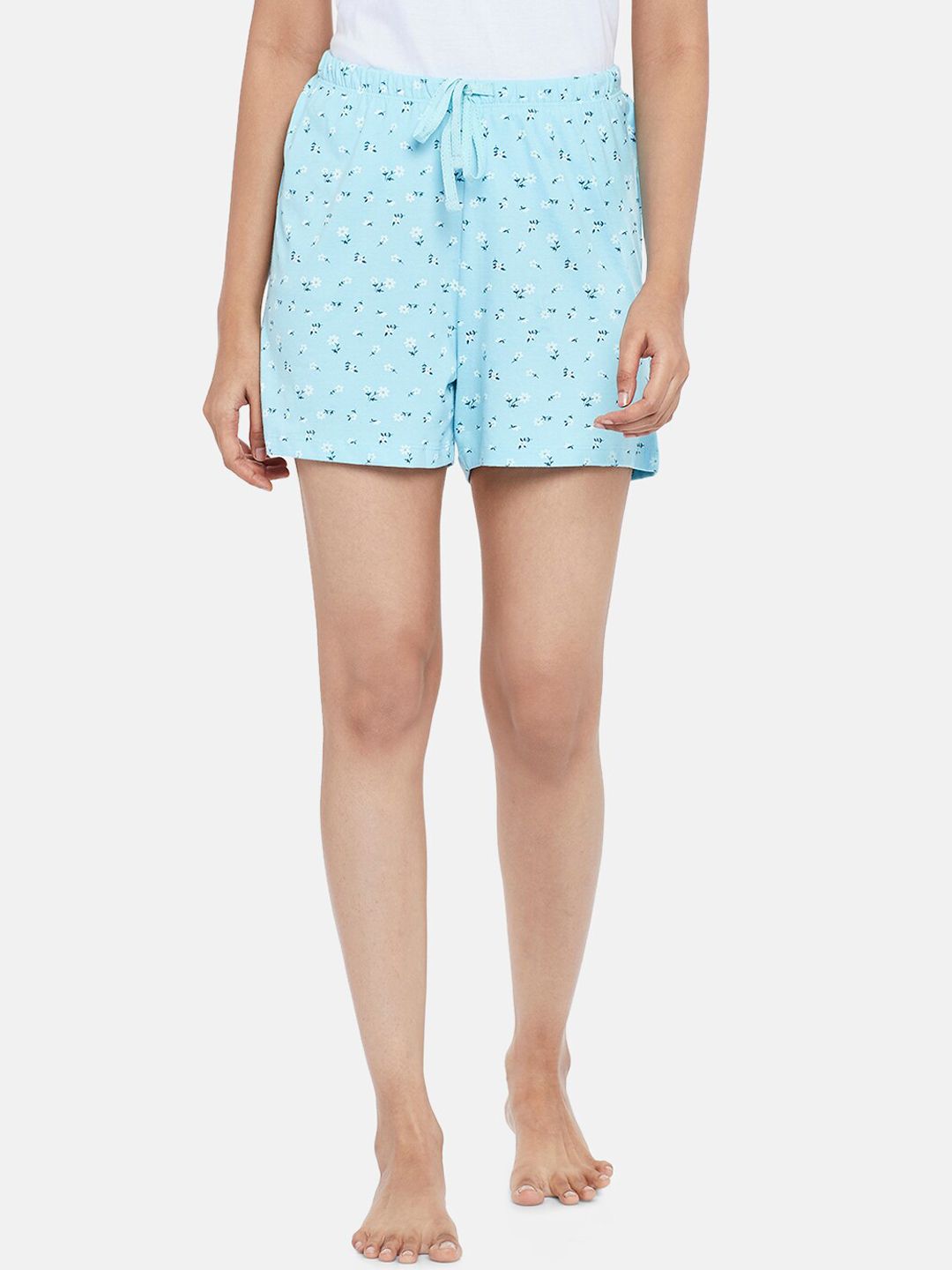 Dreamz by Pantaloons Women Blue Floral Regular Shorts Price in India