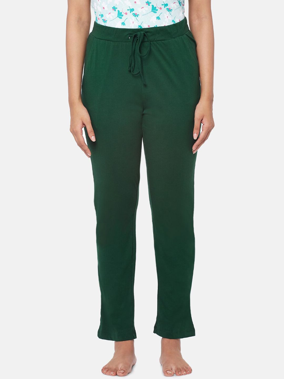 Dreamz by Pantaloons Women Green Solid Lounge Pants Price in India