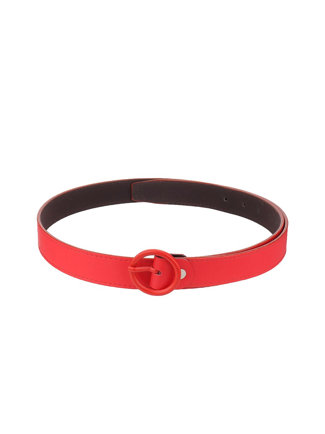 Calvadoss Women Red Solid Synthetic Casual Belt Price in India