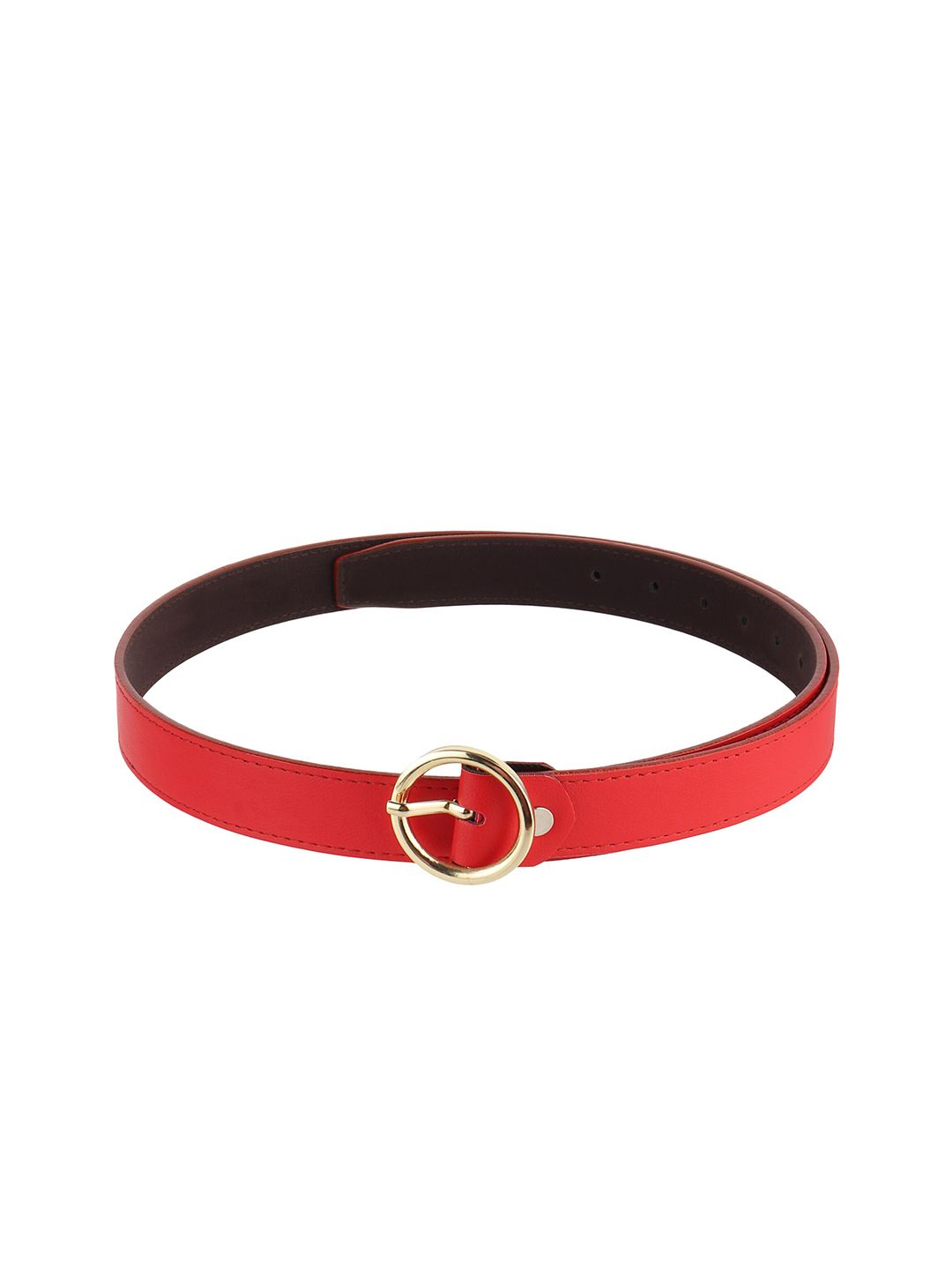 Calvadoss Women Red Solid Synthetic Casual Belt Price in India