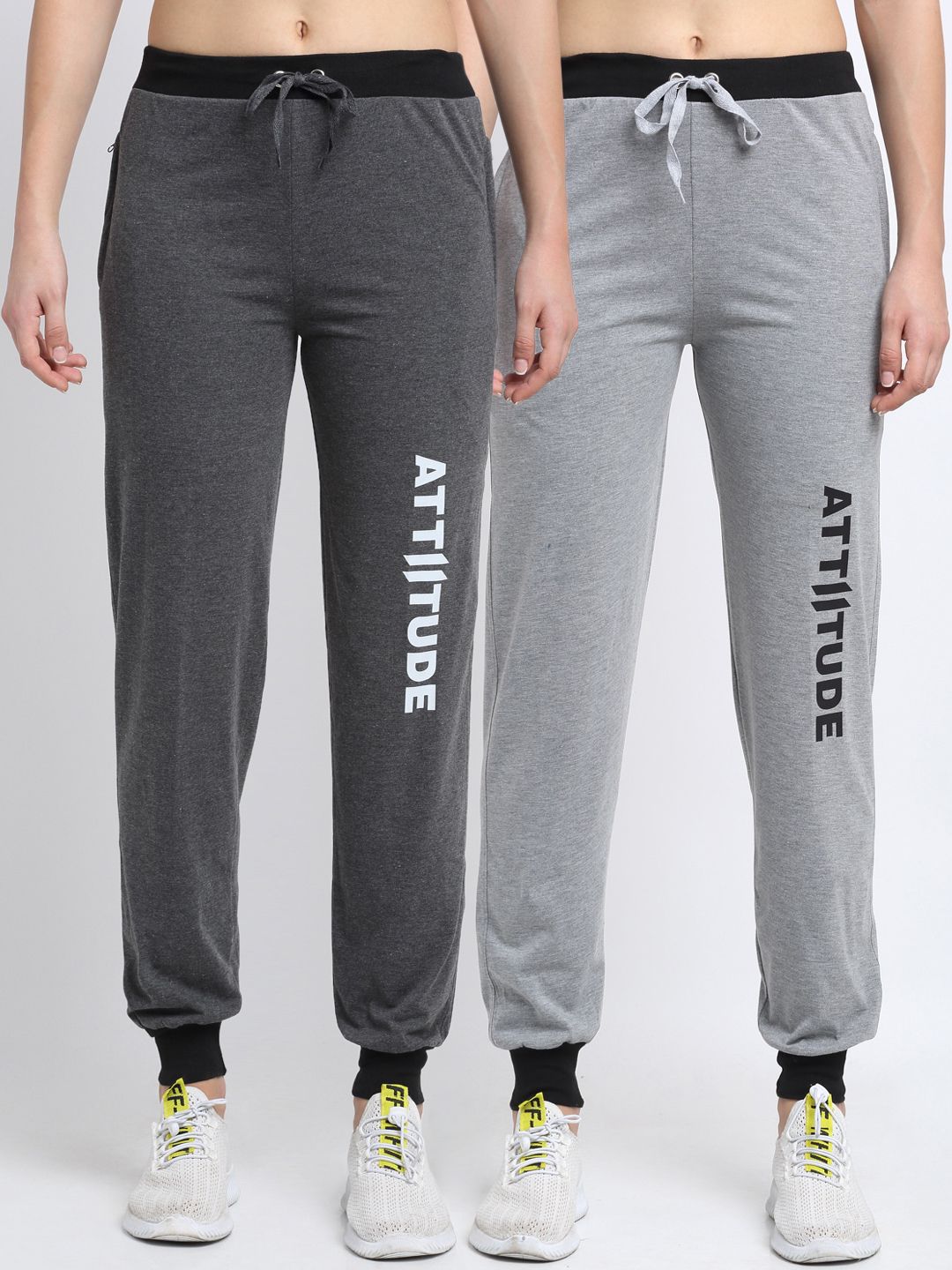 VIMAL JONNEY Women Pack Of 2 Grey Joggers Price in India