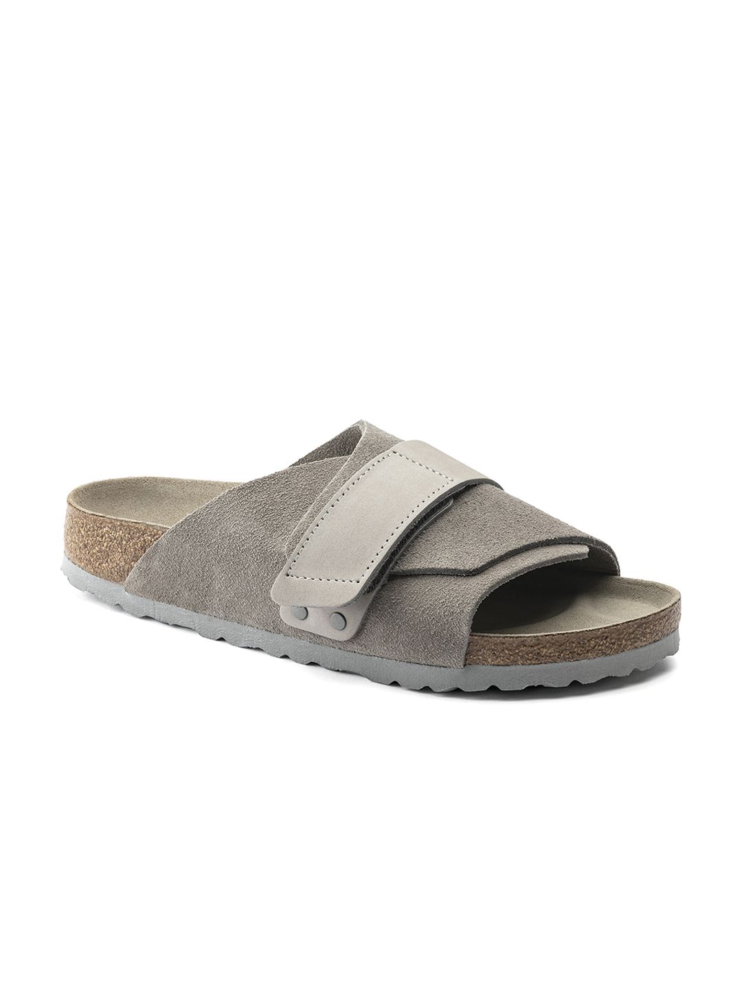 Birkenstock Unisex Grey Kyoto Regular Leather Sliders Price in India