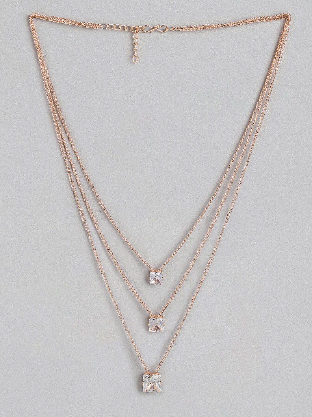 Kord Store Women Rose Gold-Plated Layered Necklace Price in India