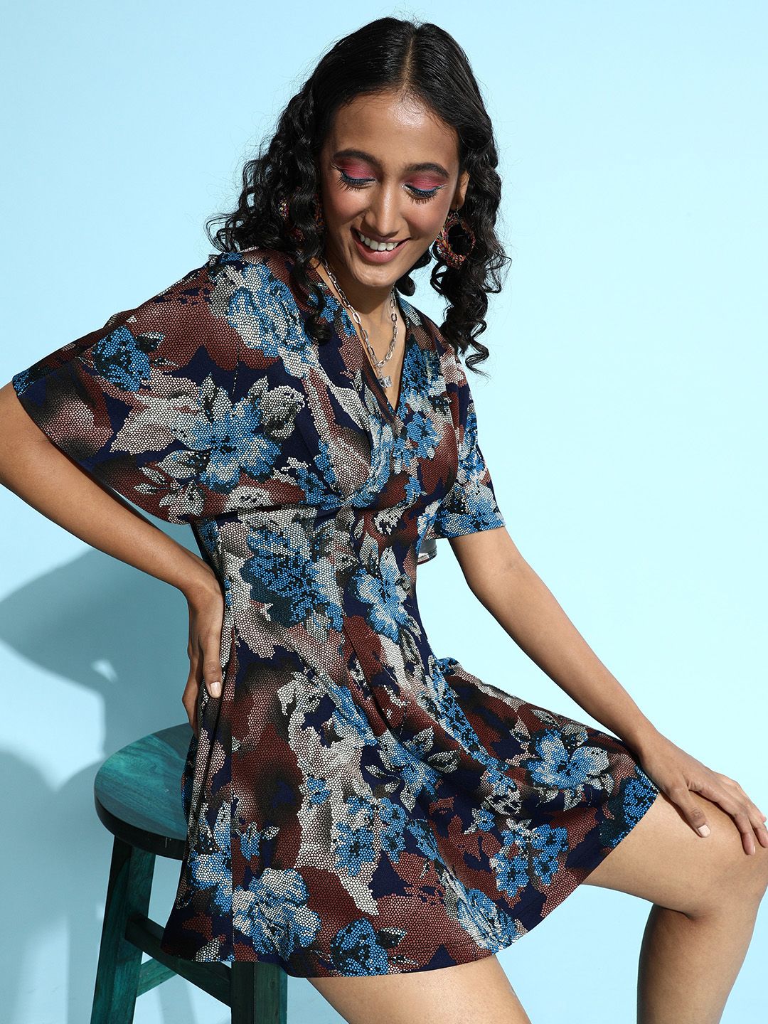 Kassually Women Beautiful Multi Floral Dress Price in India