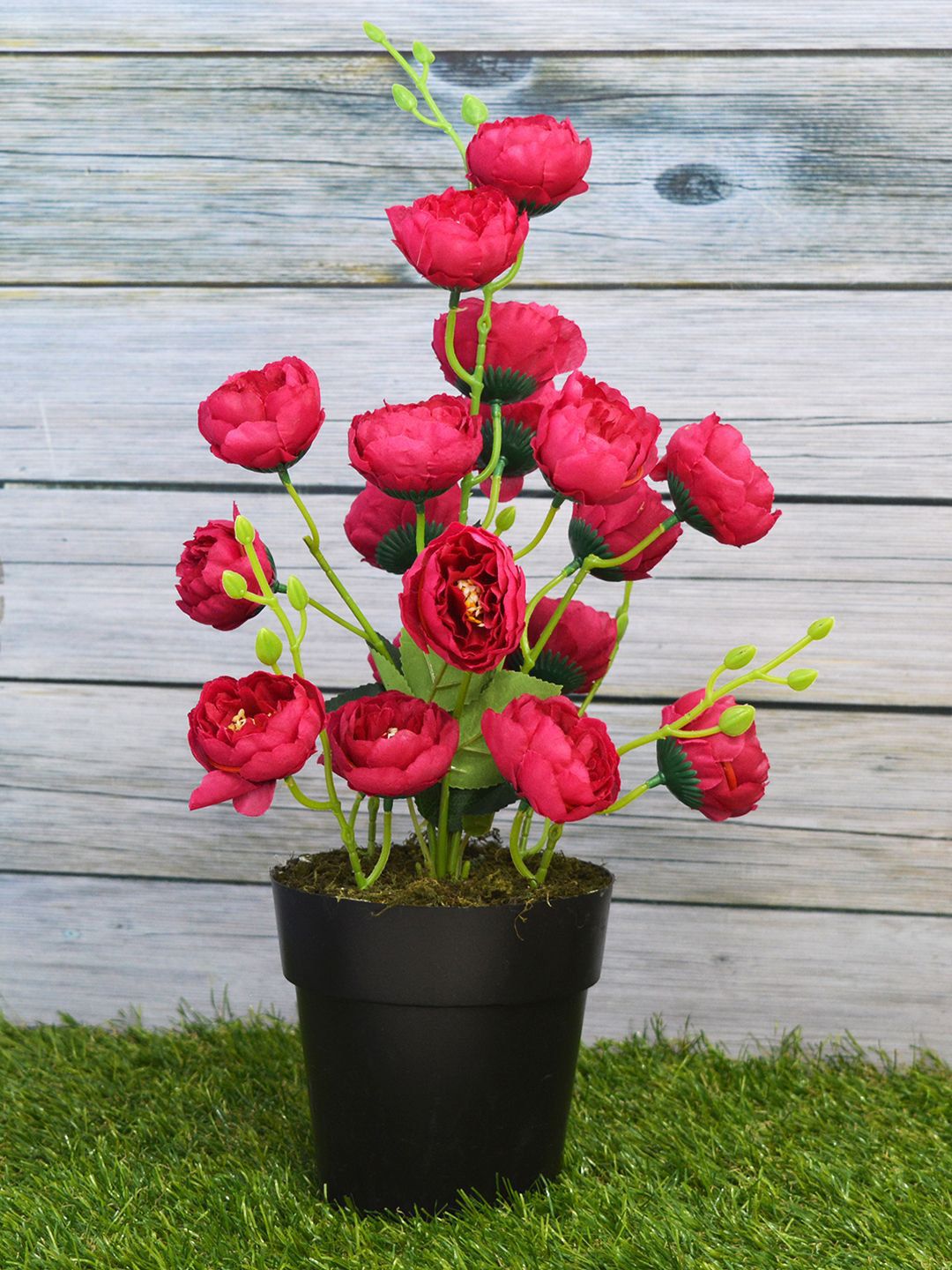 fancy mart Pink Bengal Rose Artificial Flower in Cone Pot Price in India