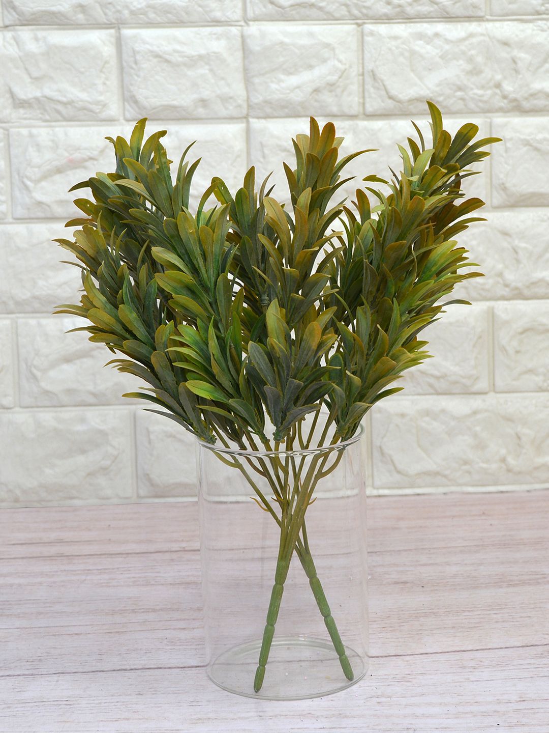 fancy mart Yellow & Green Set of 2 Artificial Euphorbia Plant Bunch without Pot Price in India