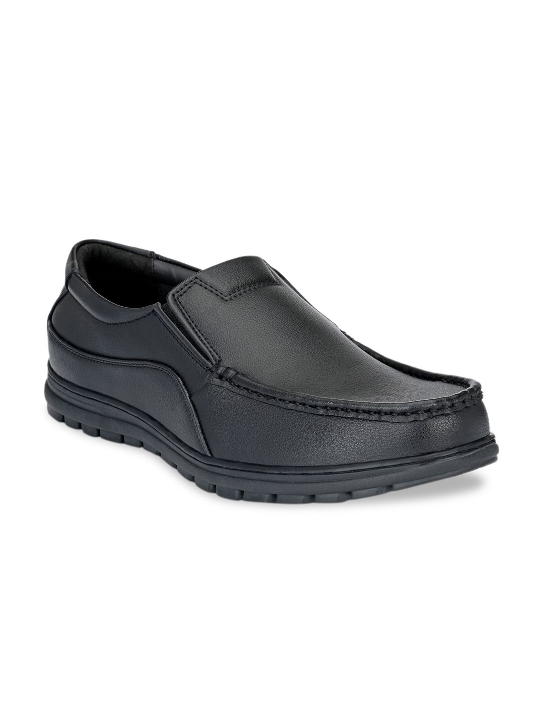 Eego Italy Men Black Solid Formal Slip-Ons