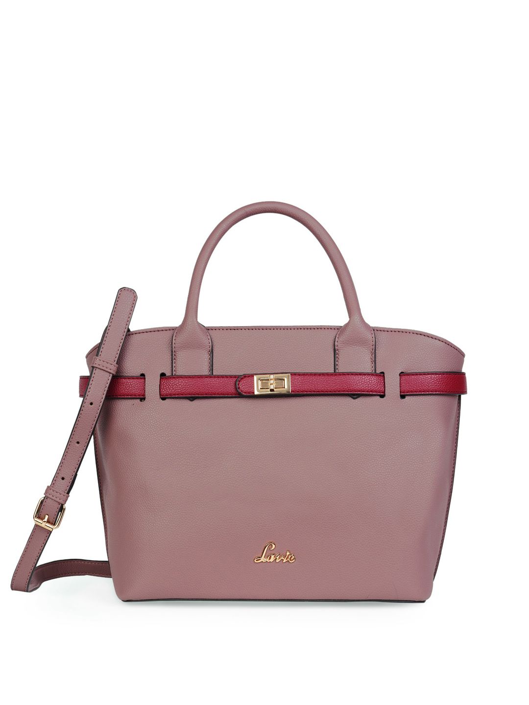 Lavie Pink Structured Handheld Bag Price in India