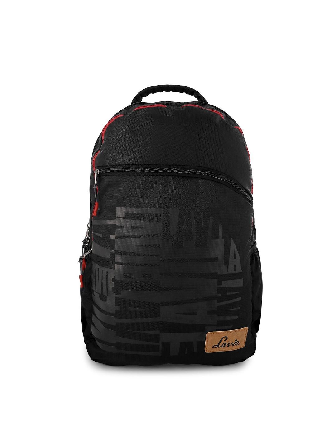 LAVIE SPORT Unisex Black & Red Printed Laptop Backpack Price in India