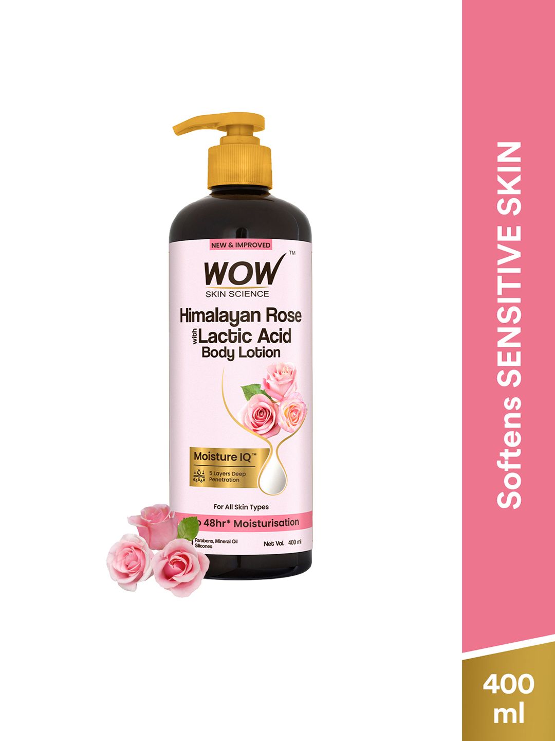 WOW SKIN SCIENCE Himalayan Rose Body Lotion For Light Hydration with Rose Water - 400ml